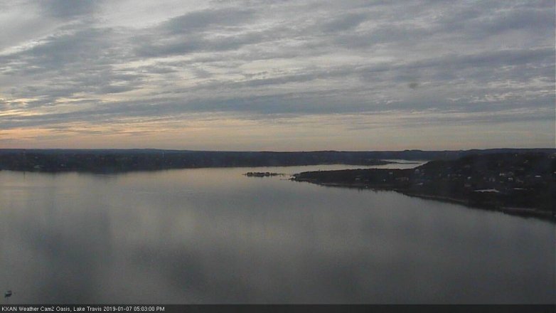 Lake Travis webcam, January 7, 2019 4:05 PM CT