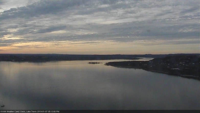Lake Travis webcam, January 7, 2019 4:15 PM CT