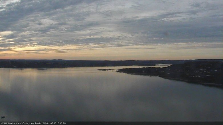Lake Travis webcam, January 7, 2019 4:20 PM CT