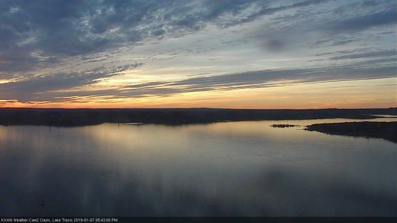 Lake Travis webcam, January 7, 2019 4:45 PM CT
