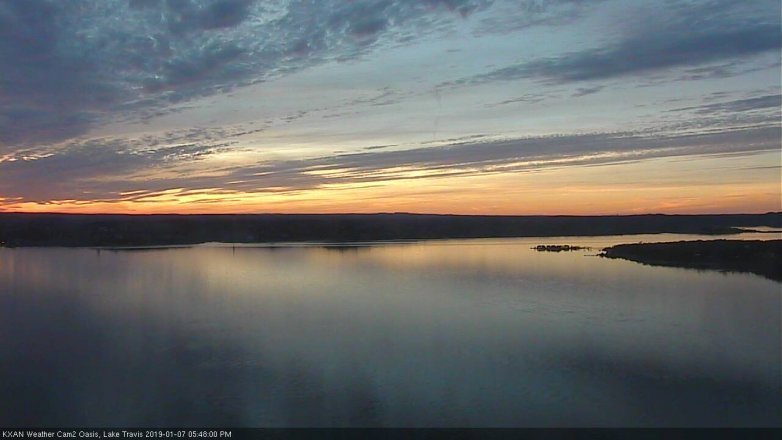Lake Travis webcam, January 7, 2019 4:50 PM CT