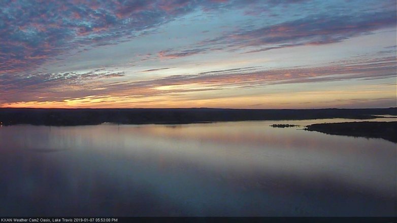 Lake Travis webcam, January 7, 2019 4:55 PM CT