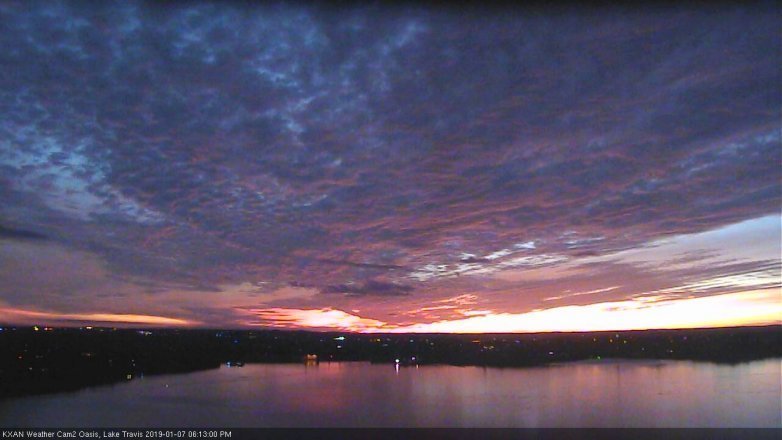 Lake Travis webcam, January 7, 2019 5:15 PM CT