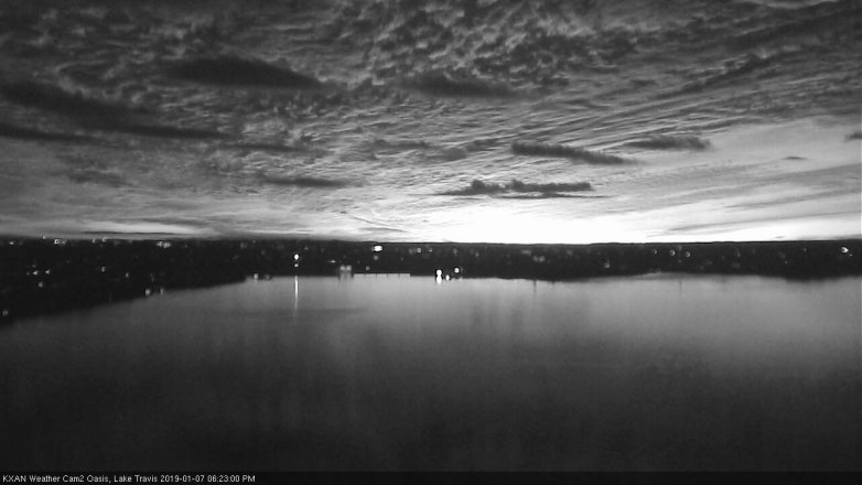 Lake Travis webcam, January 7, 2019 5:25 PM CT