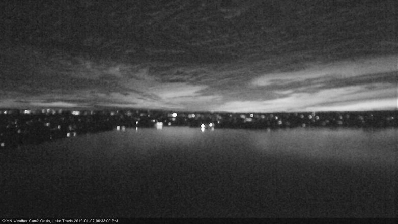Lake Travis webcam, January 7, 2019 5:35 PM CT