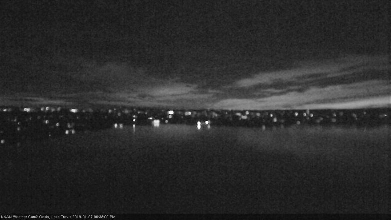Lake Travis webcam, January 7, 2019 5:40 PM CT