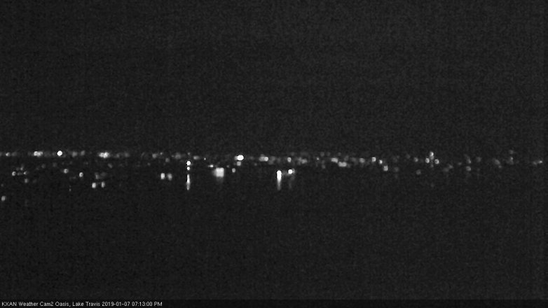 Lake Travis webcam, January 7, 2019 6:15 PM CT