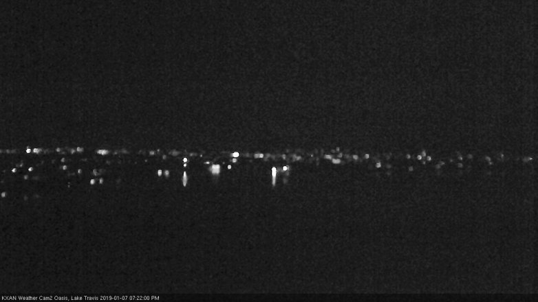 Lake Travis webcam, January 7, 2019 6:25 PM CT
