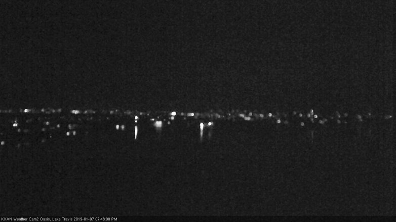 Lake Travis webcam, January 7, 2019 6:50 PM CT