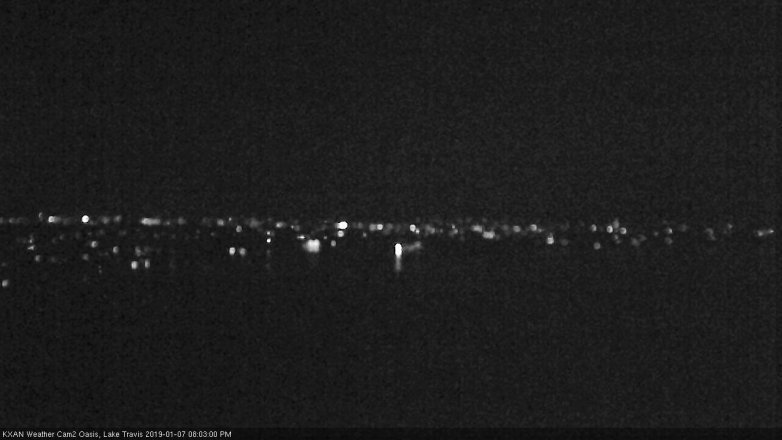 Lake Travis webcam, January 7, 2019 7:05 PM CT