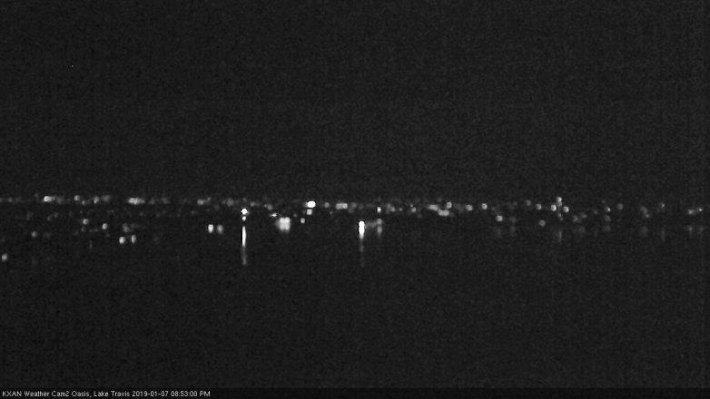 Lake Travis webcam, January 7, 2019 7:55 PM CT