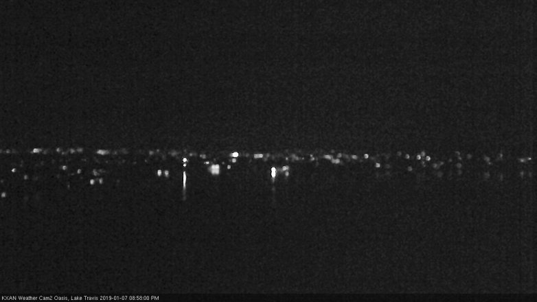 Lake Travis webcam, January 7, 2019 8:00 PM CT