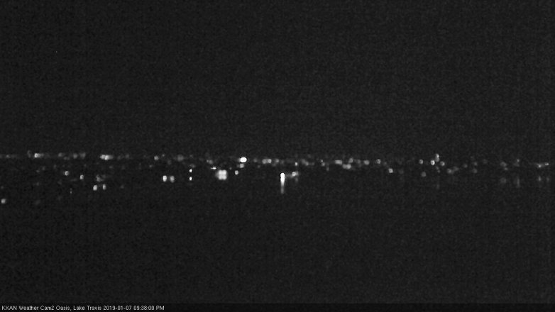 Lake Travis webcam, January 7, 2019 8:40 PM CT