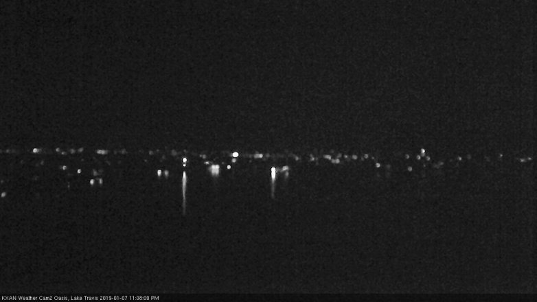 Lake Travis webcam, January 7, 2019 10:10 PM CT