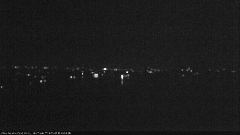 Lake Travis webcam, January 7, 2019 11:45 PM CT