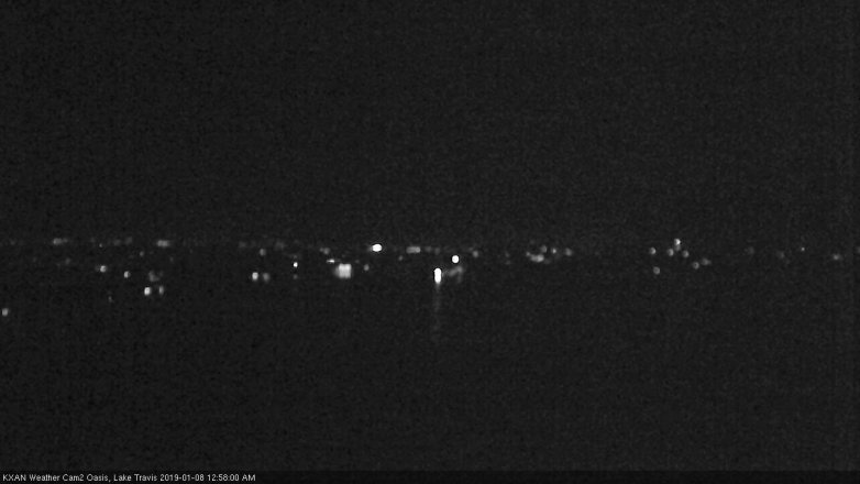 Lake Travis webcam, January 7, 2019 12:00 AM CT