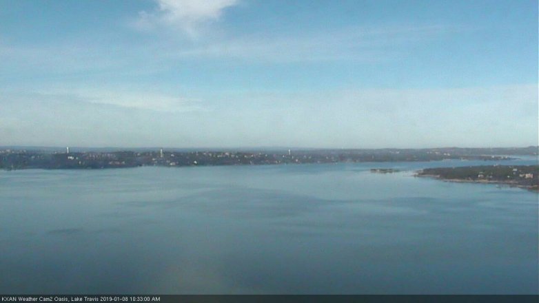 Lake Travis webcam, January 8, 2019 9:35 AM CT