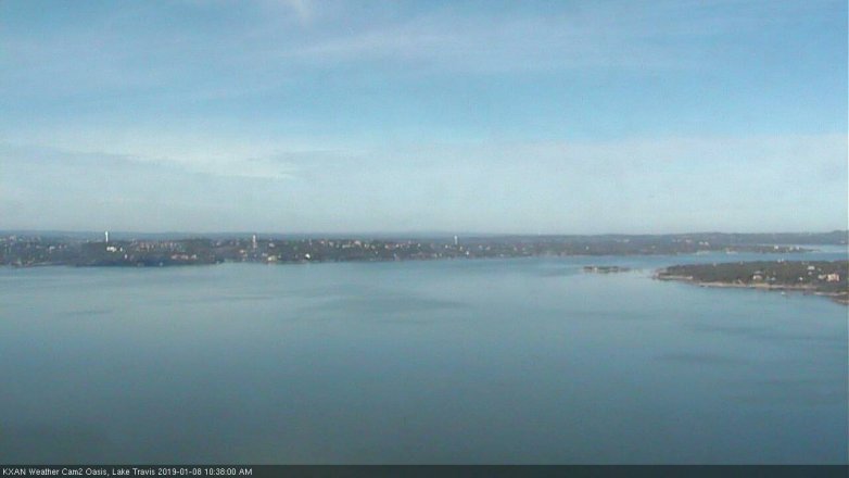 Lake Travis webcam, January 8, 2019 9:40 AM CT