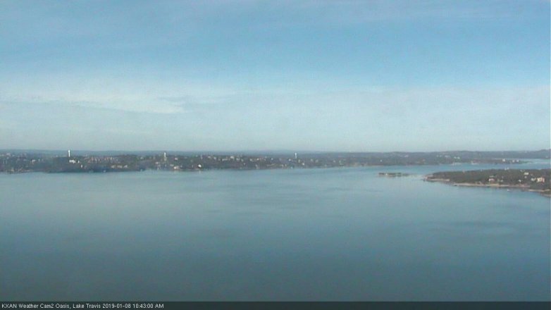 Lake Travis webcam, January 8, 2019 9:45 AM CT