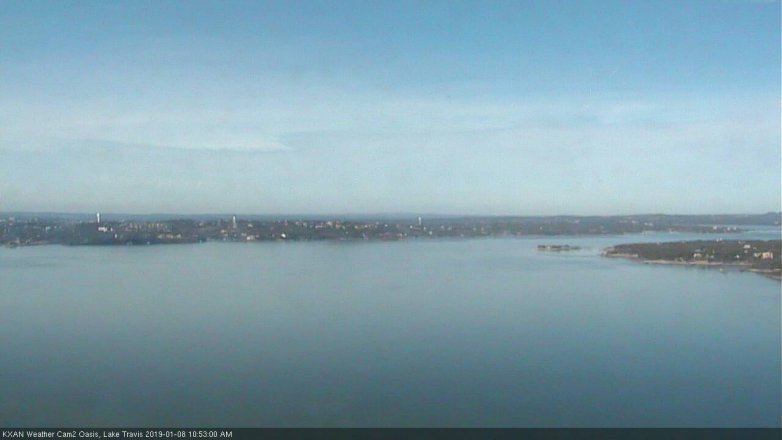 Lake Travis webcam, January 8, 2019 9:55 AM CT