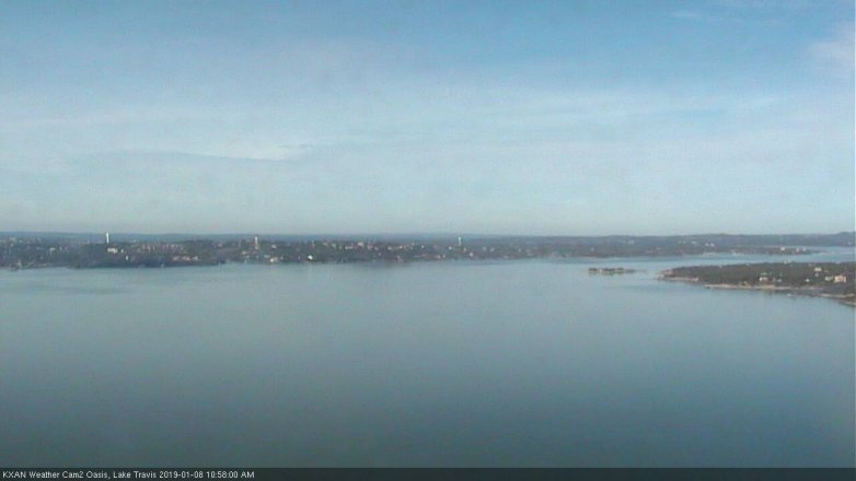 Lake Travis webcam, January 8, 2019 10:00 AM CT