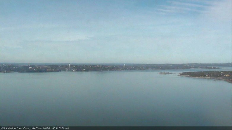 Lake Travis webcam, January 8, 2019 10:05 AM CT