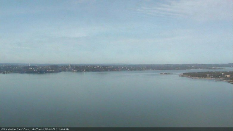 Lake Travis webcam, January 8, 2019 10:15 AM CT