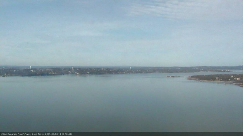 Lake Travis webcam, January 8, 2019 10:20 AM CT