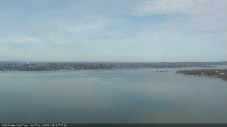 Lake Travis webcam, January 8, 2019 10:30 AM CT