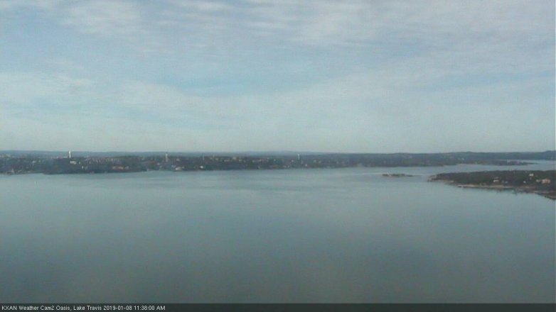 Lake Travis webcam, January 8, 2019 10:40 AM CT