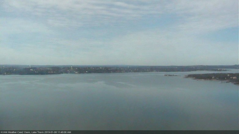 Lake Travis webcam, January 8, 2019 10:50 AM CT