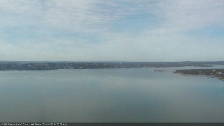 Lake Travis webcam, January 8, 2019 10:55 AM CT