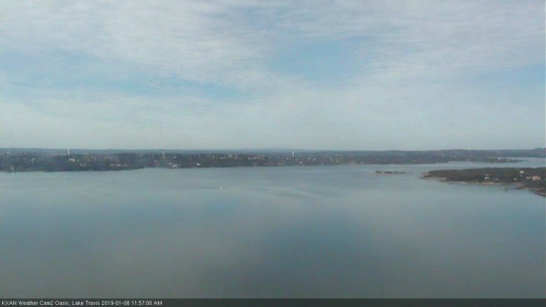 Lake Travis webcam, January 8, 2019 11:00 AM CT