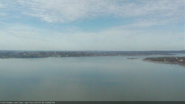Lake Travis webcam, January 8, 2019 11:10 AM CT
