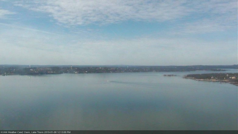 Lake Travis webcam, January 8, 2019 11:15 AM CT