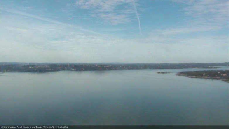 Lake Travis webcam, January 8, 2019 11:25 AM CT