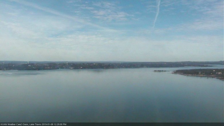Lake Travis webcam, January 8, 2019 11:30 AM CT