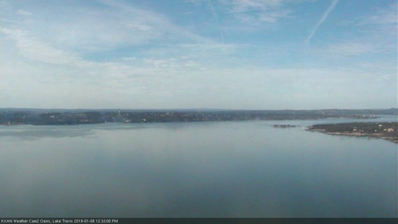 Lake Travis webcam, January 8, 2019 11:35 AM CT