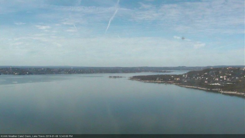 Lake Travis webcam, January 8, 2019 11:45 AM CT
