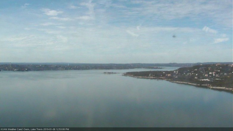 Lake Travis webcam, January 8, 2019 11:55 AM CT