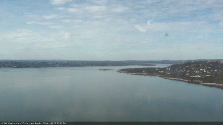 Lake Travis webcam, January 8, 2019 12:00 PM CT