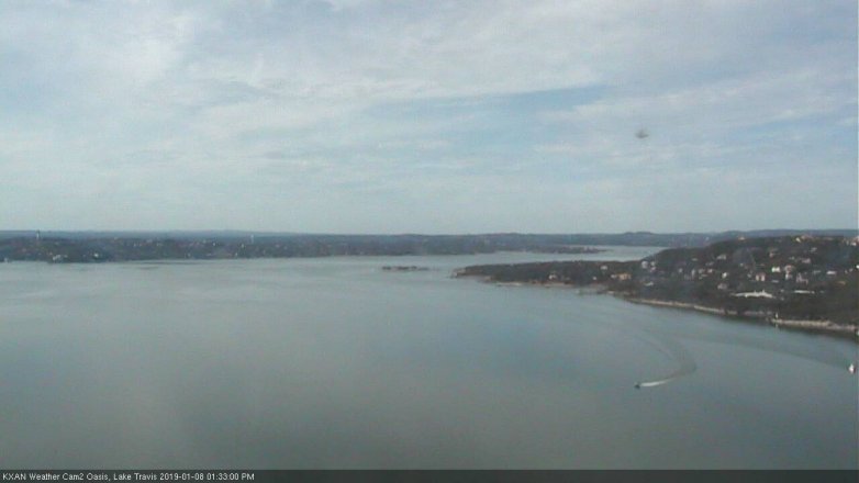 Lake Travis webcam, January 8, 2019 12:35 PM CT