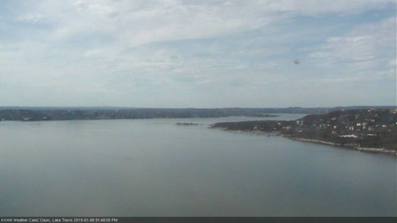 Lake Travis webcam, January 8, 2019 12:50 PM CT