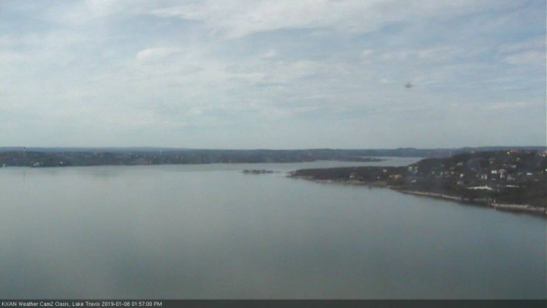 Lake Travis webcam, January 8, 2019 1:00 PM CT