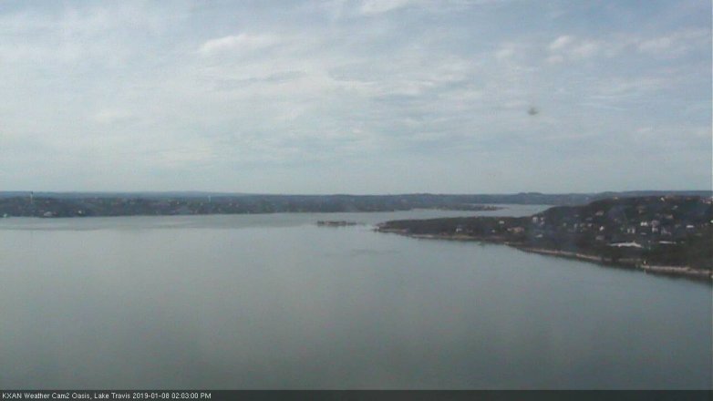 Lake Travis webcam, January 8, 2019 1:05 PM CT