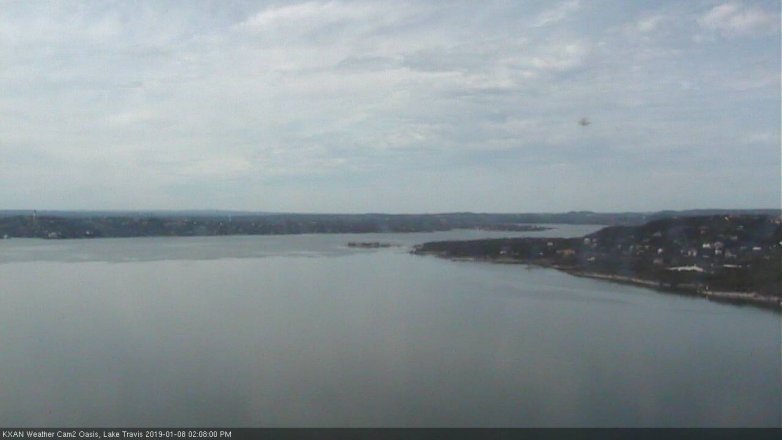 Lake Travis webcam, January 8, 2019 1:10 PM CT