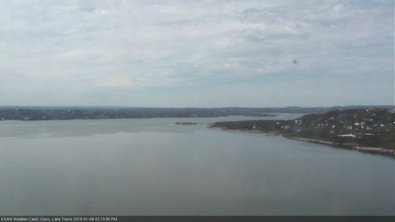 Lake Travis webcam, January 8, 2019 1:15 PM CT