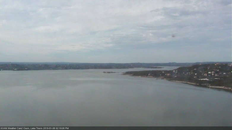 Lake Travis webcam, January 8, 2019 1:20 PM CT