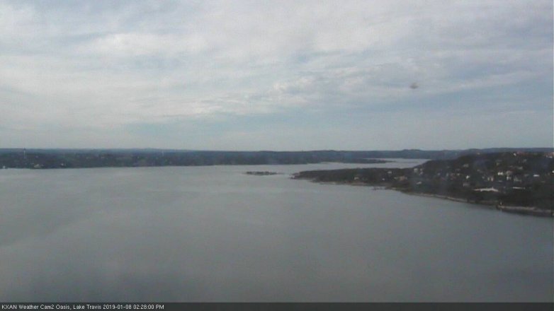 Lake Travis webcam, January 8, 2019 1:30 PM CT