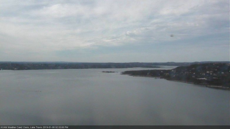 Lake Travis webcam, January 8, 2019 1:35 PM CT